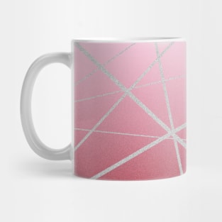 rose gold gradient with linear stripes pattern Mug